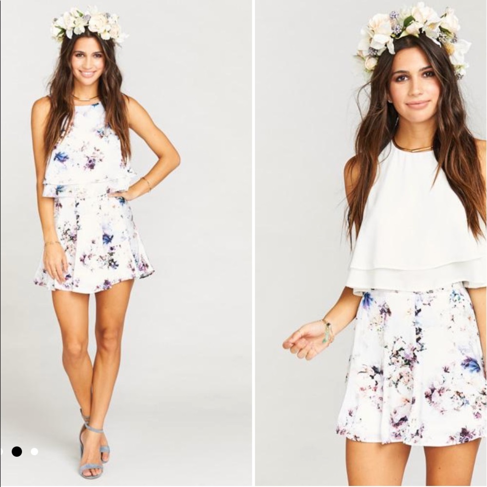 Show Me Your Mumu Floral Skater Stretch Skirt